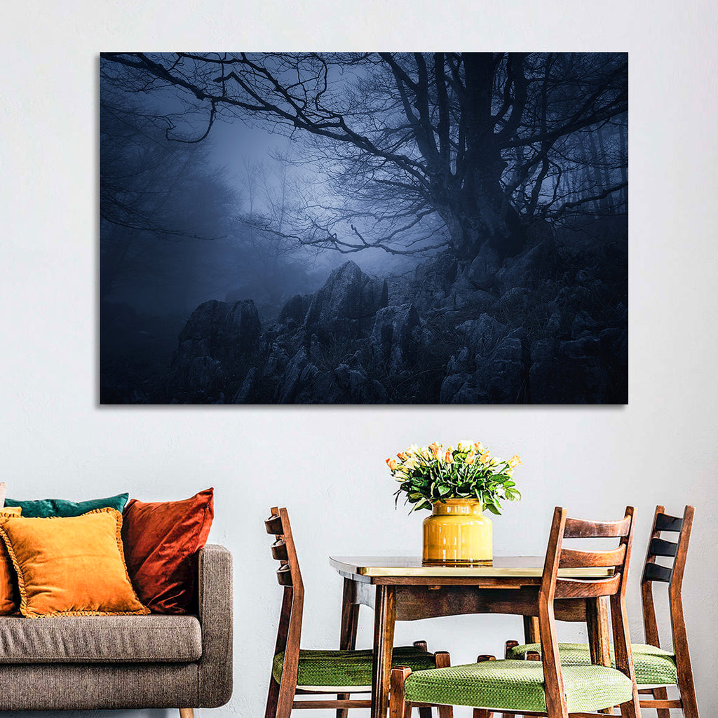 Gnarled Tree at Twilight Wall Art
