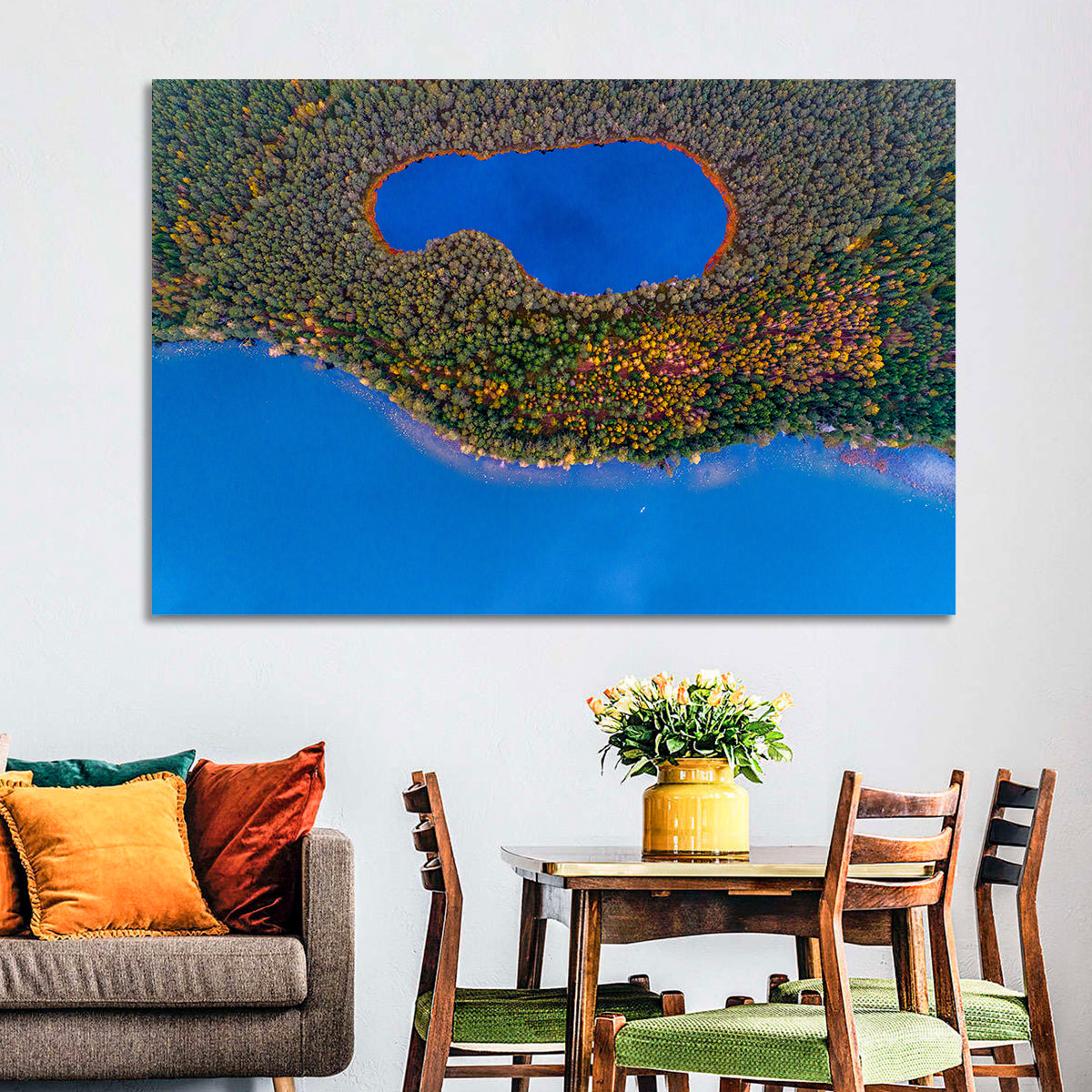 Autumn Forest Lake Wall Art