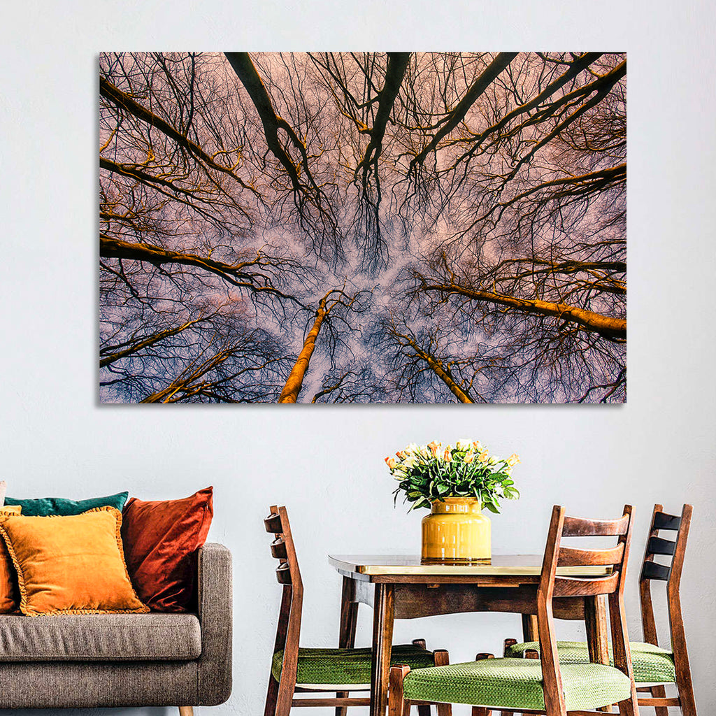 Misty Forest Canopy Wall Art