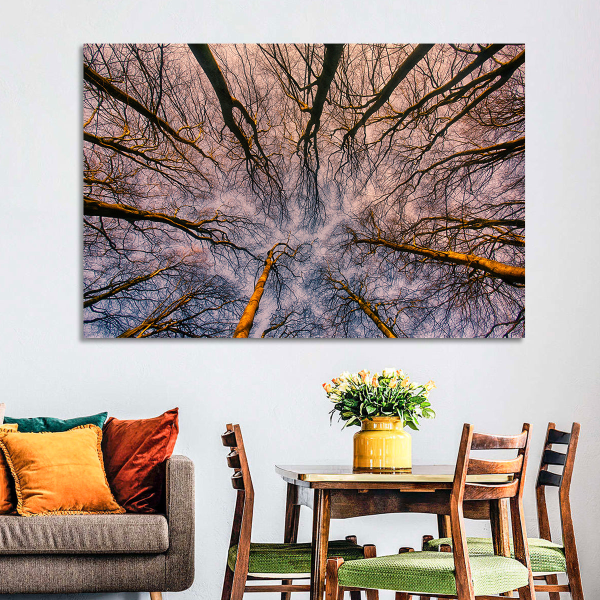 Misty Forest Canopy Wall Art