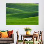Rolling Emerald Wheat Fields Wall Art