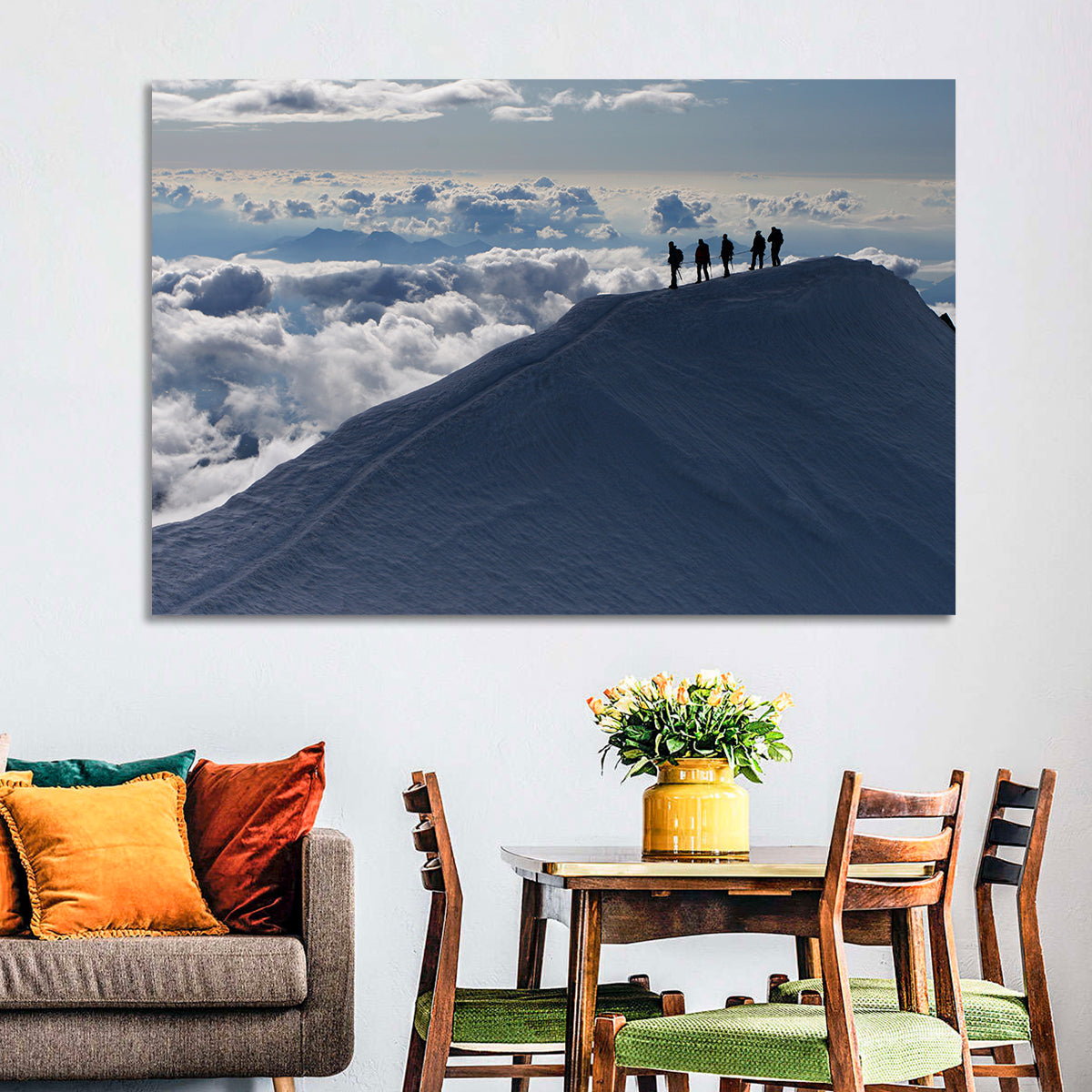 Above the Clouds Wall Art in a room, landscape