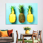 Three Pineapples Minimalist Design Wall Art