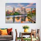 Providence Golden Hour Skyline Wall Art