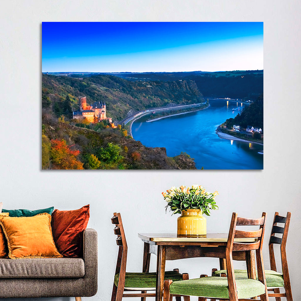 Rhine Valley at Dusk Wall Art