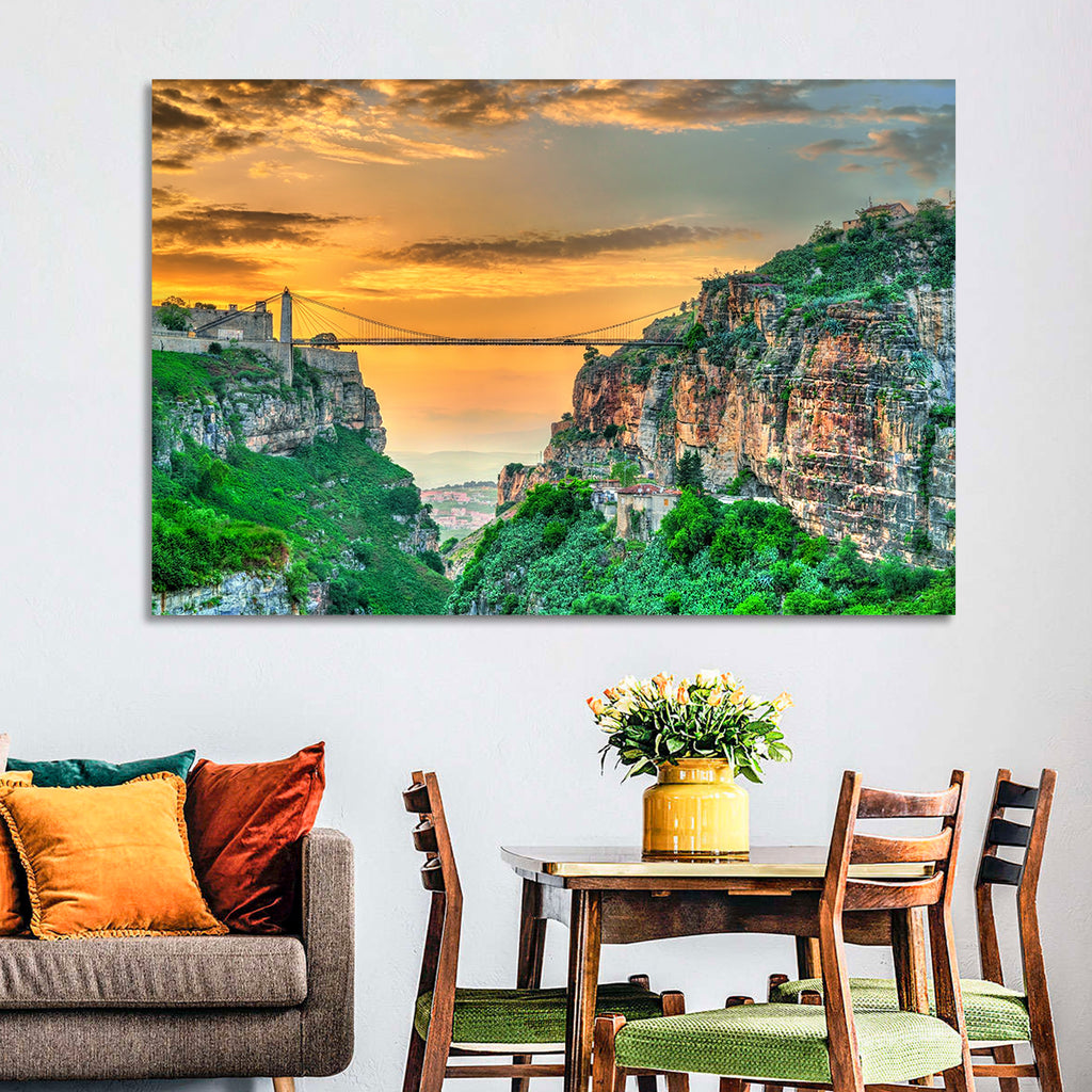 Sidi M'cid Bridge Over Constantine Canyon Wall Art