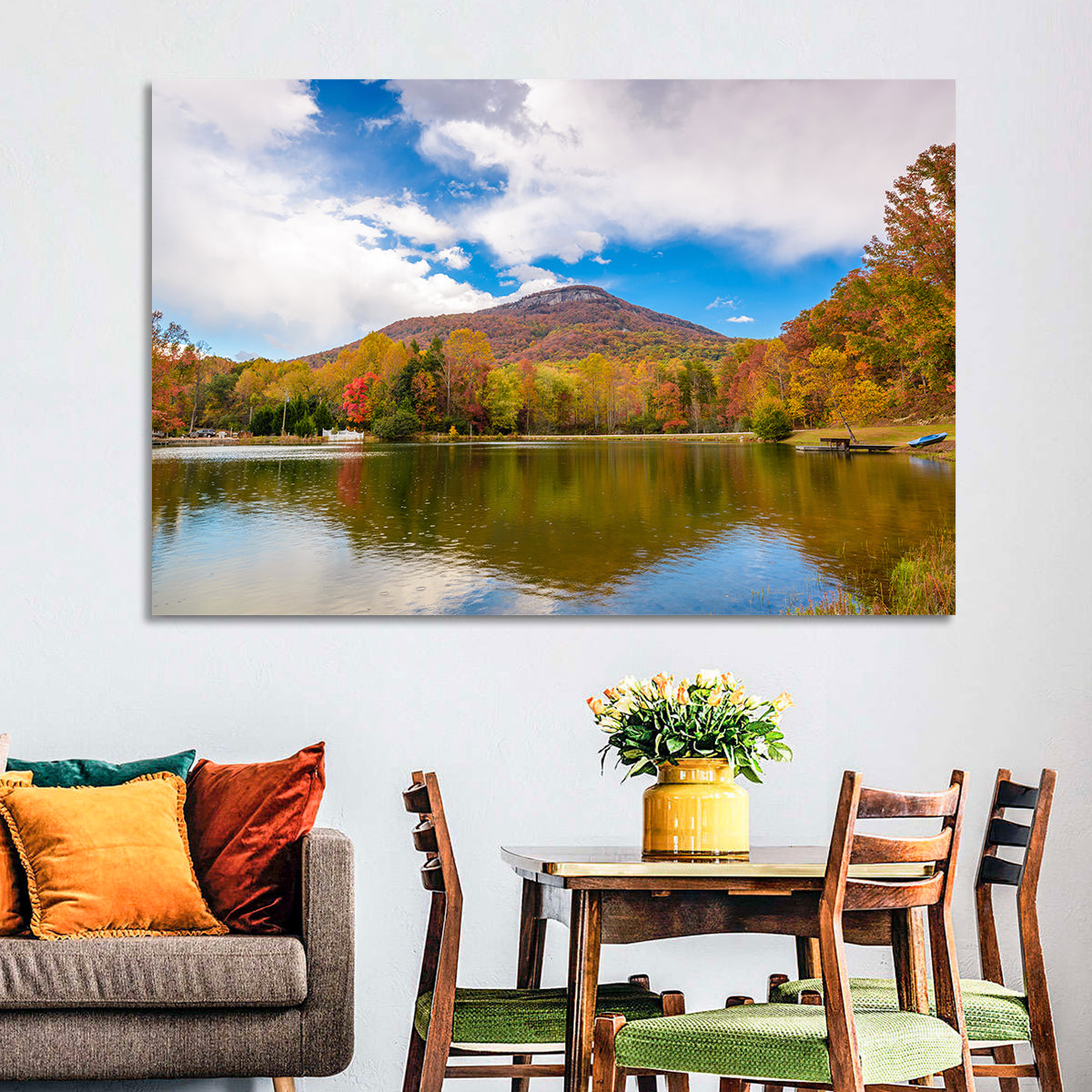 Yonah Mountain Autumn Reflection Wall Art