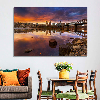 Portland Downtown Skyline Wall Art