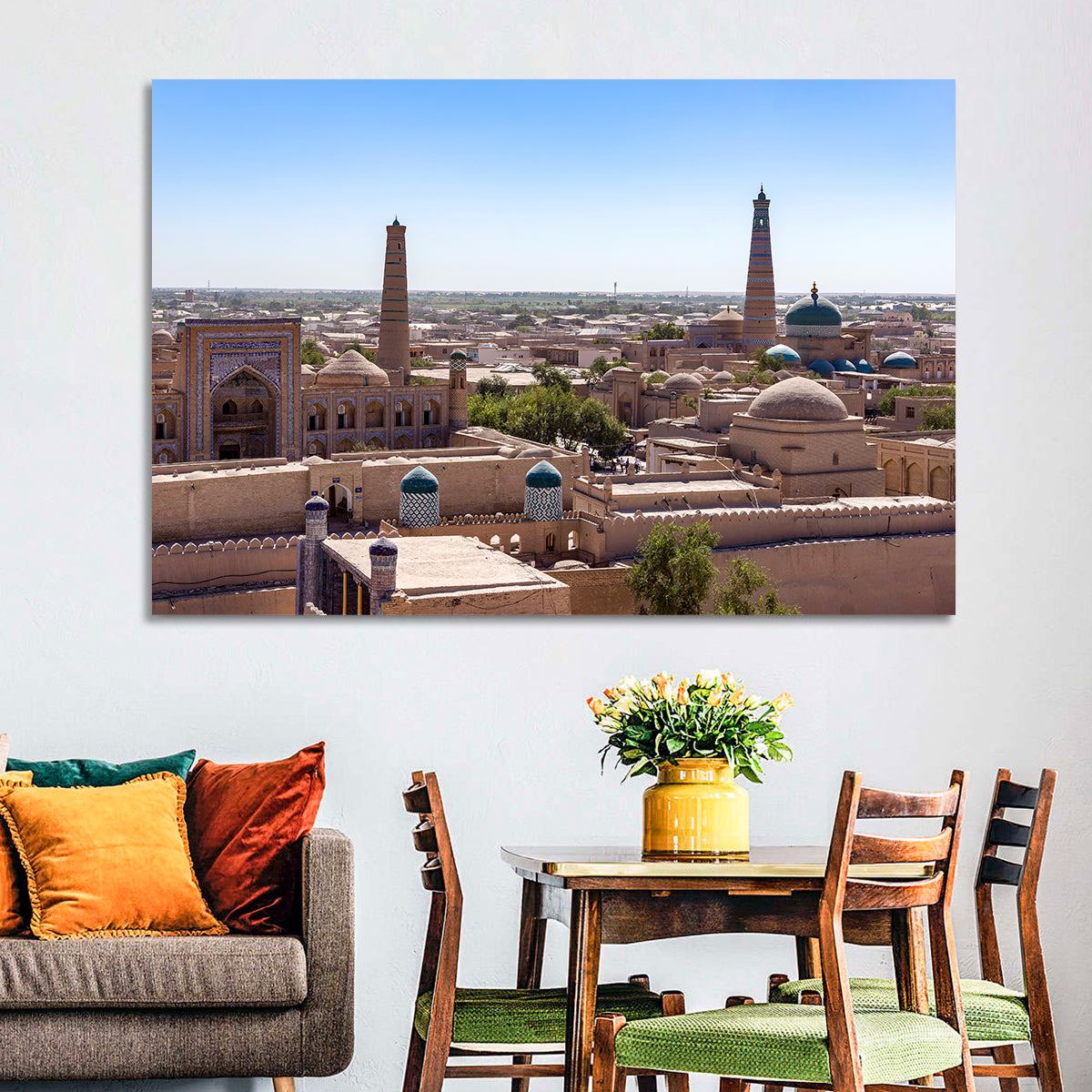 Khodja Mosque Minarets, Khiva Wall Art