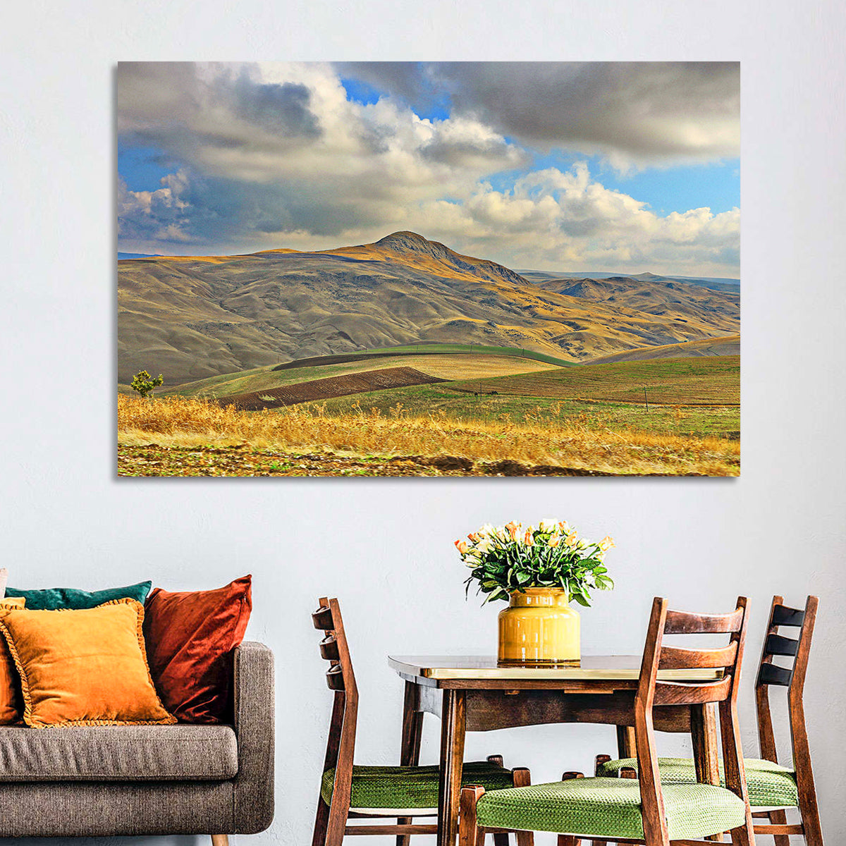 Shamakhi Valley Harvest Fields Wall Art