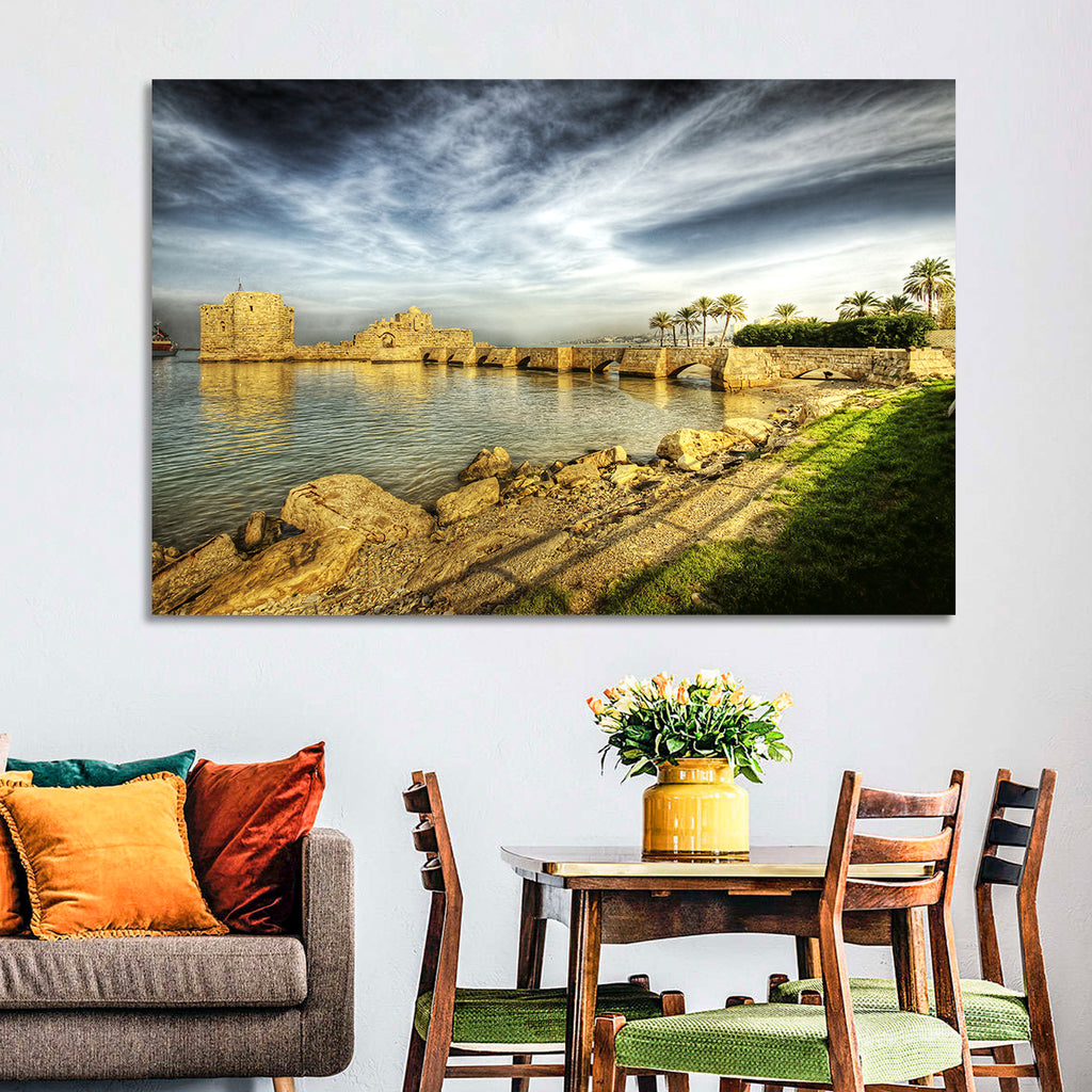 Sidon Sea Castle Wall Art