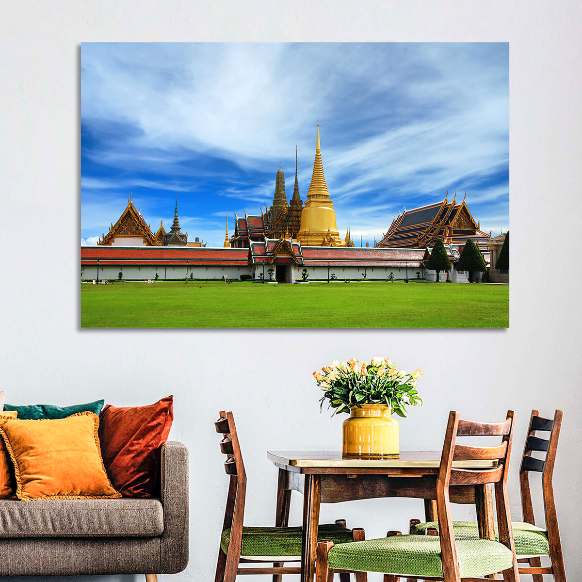 Golden Stupa at Wat Phra Kaew Wall Art