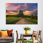 Devils Tower at Sunset Wall Art