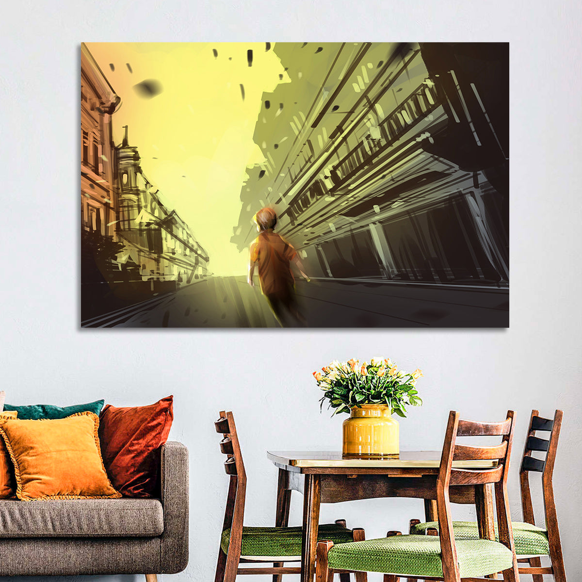 Child Walking Toward Light Wall Art