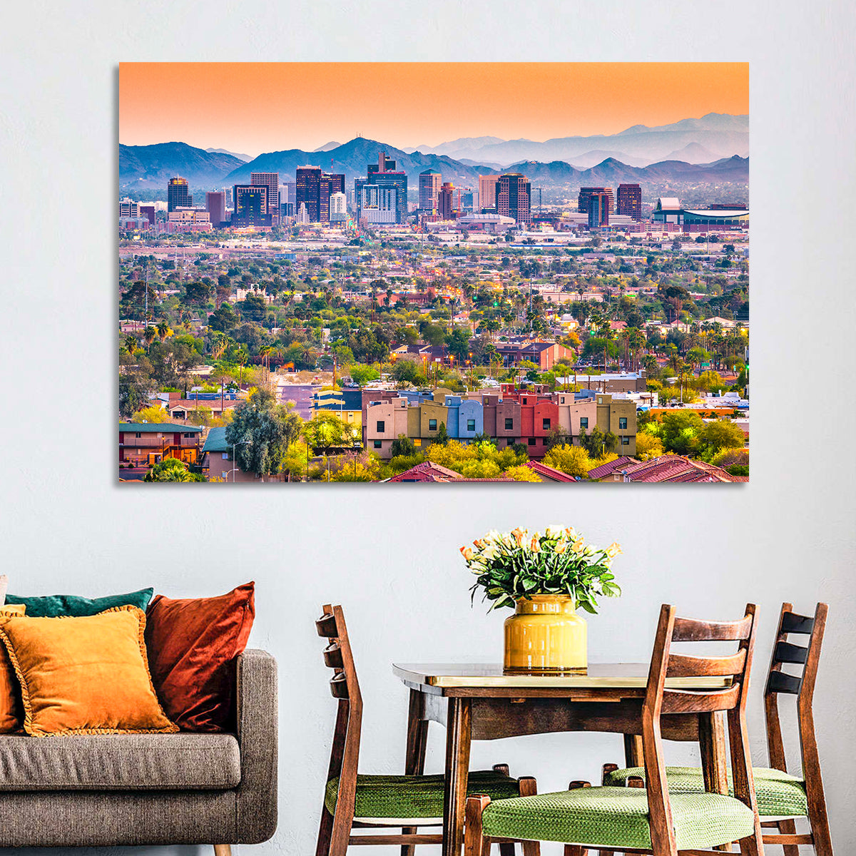 Phoenix Golden Hour Cityscape Wall Art