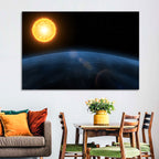 Alien Planet and Sun Wall Art