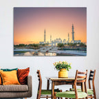 Sheikh Zayed Grand Mosque at Sunset Wall Art