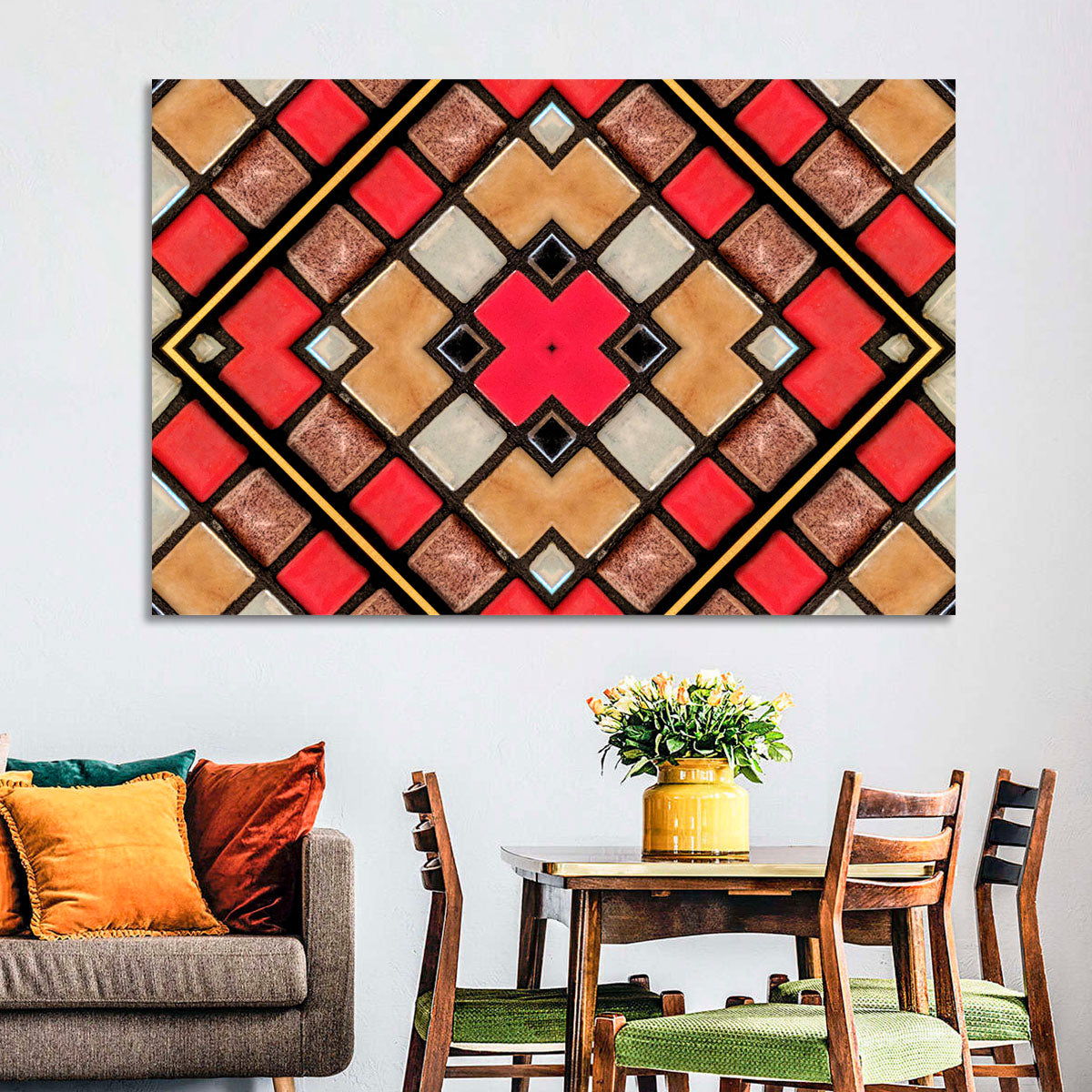 Connected Blocks Wall Art