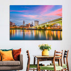Cleveland Skyline at Dusk Wall Art