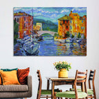 Port Grimaud Canal Scene Wall Art