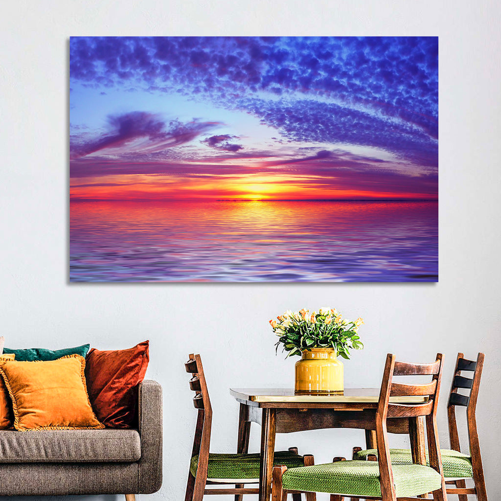Bay Beach Sunset Wall Art