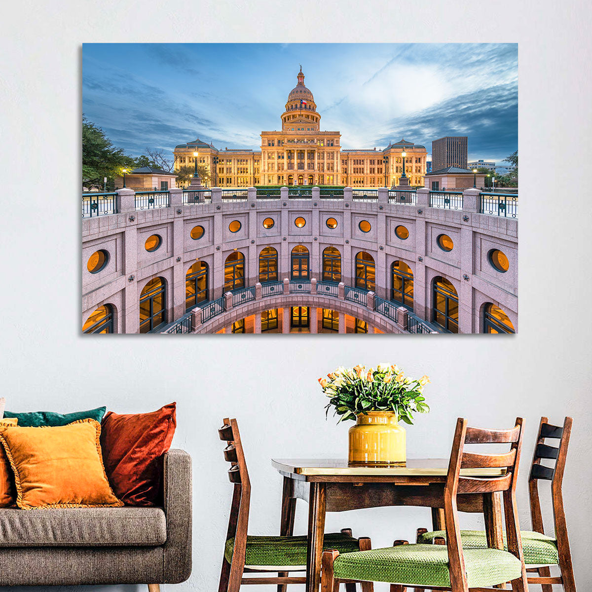 Texas State Capitol Wall Art in a room, landscape