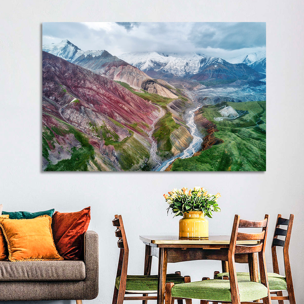 Mount Lenin Glacial Valley Wall Art