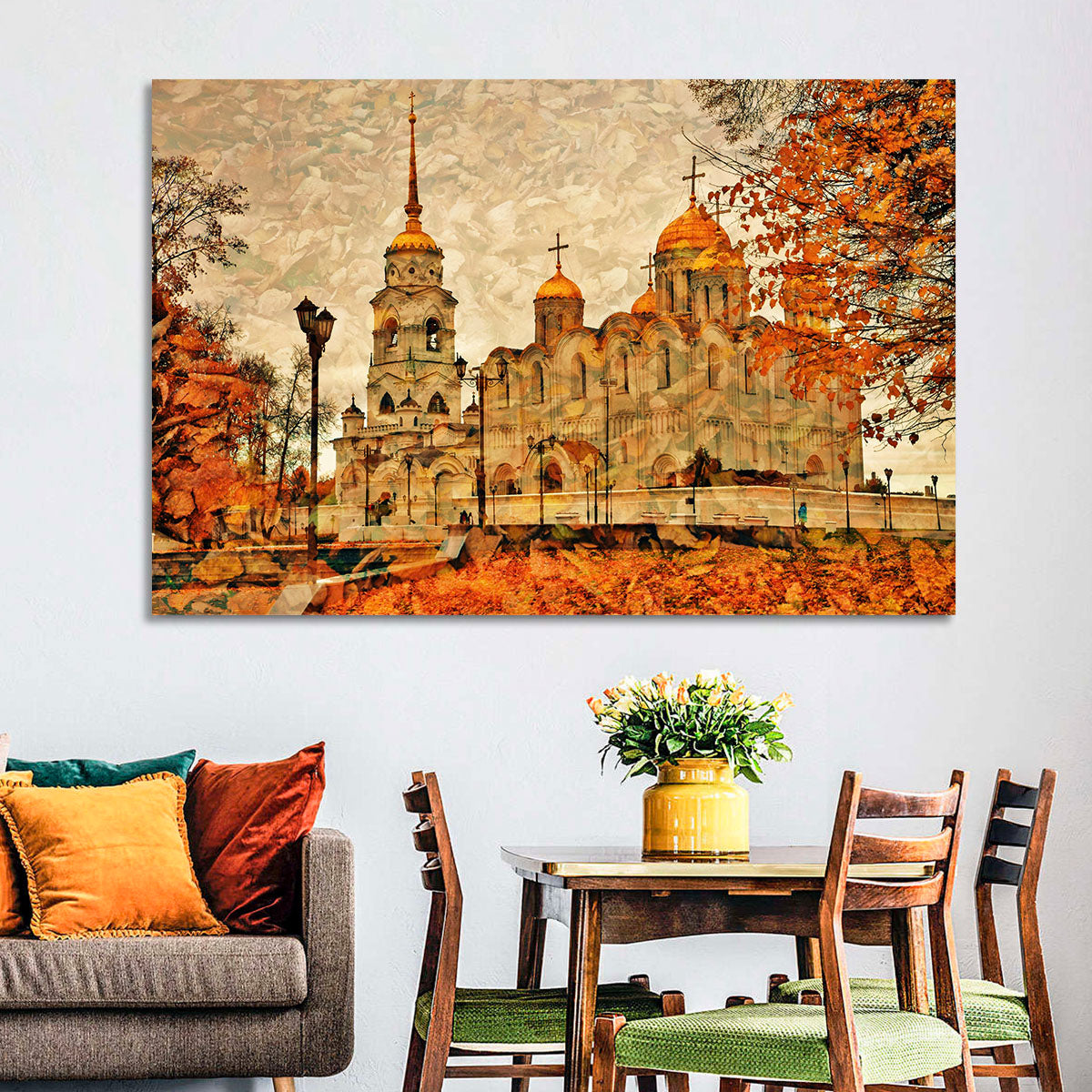 Dormition Cathedral Vladimir Wall Art in a room, landscape