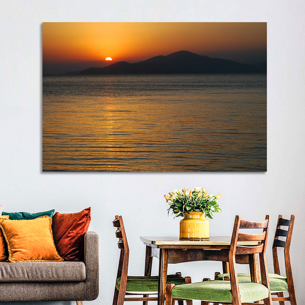 Lake Sevan Sunset Reflection Wall Art