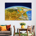 East Africa Great Lakes from Space Wall Art