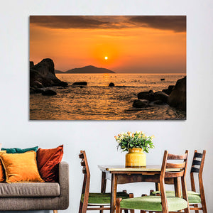 Orange Sea Sunrise Wall Art