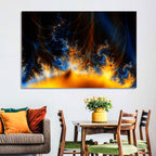 Solar Flare Fractal Flame Wall Art