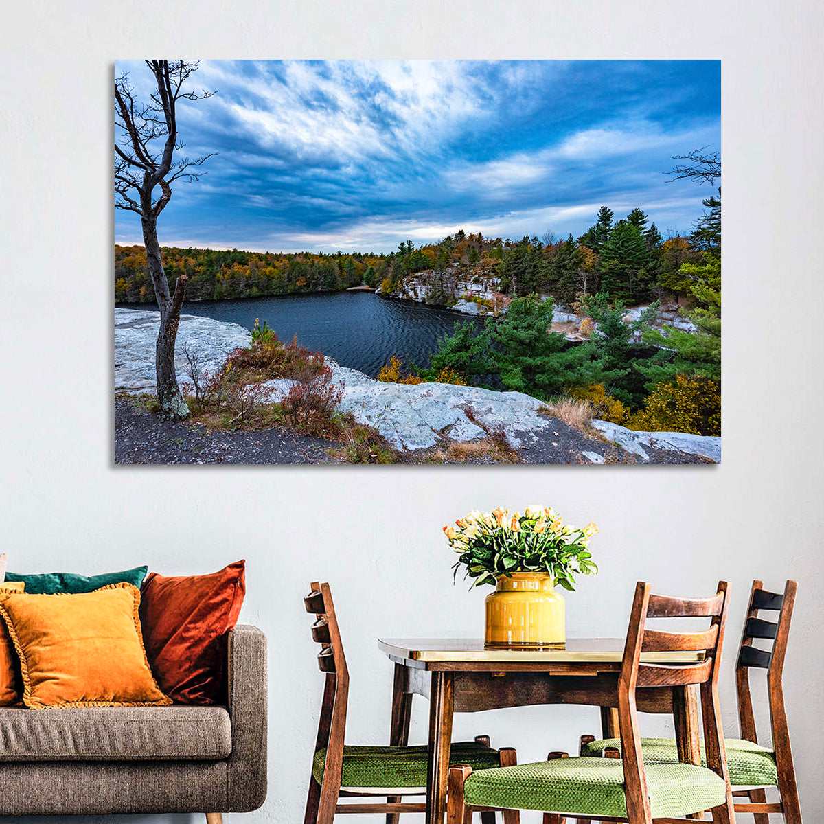 Lake Minnewaska Vista Wall Art in a room, landscape
