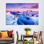 Flakstadpollen Fjord at Sunset Wall Art