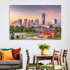Oklahoma City Golden Hour Skyline Wall Art