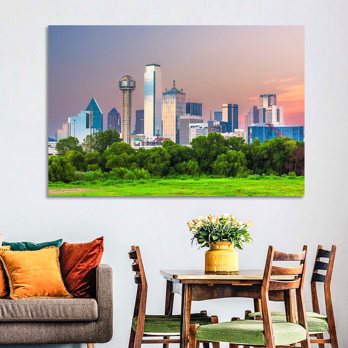 Dallas Golden Hour Skyline Wall Art