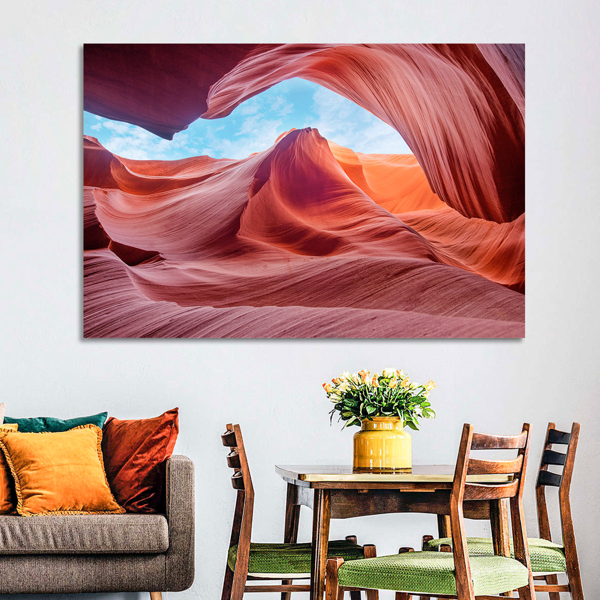 Antelope Canyon, Page Wall Art in a room, landscape