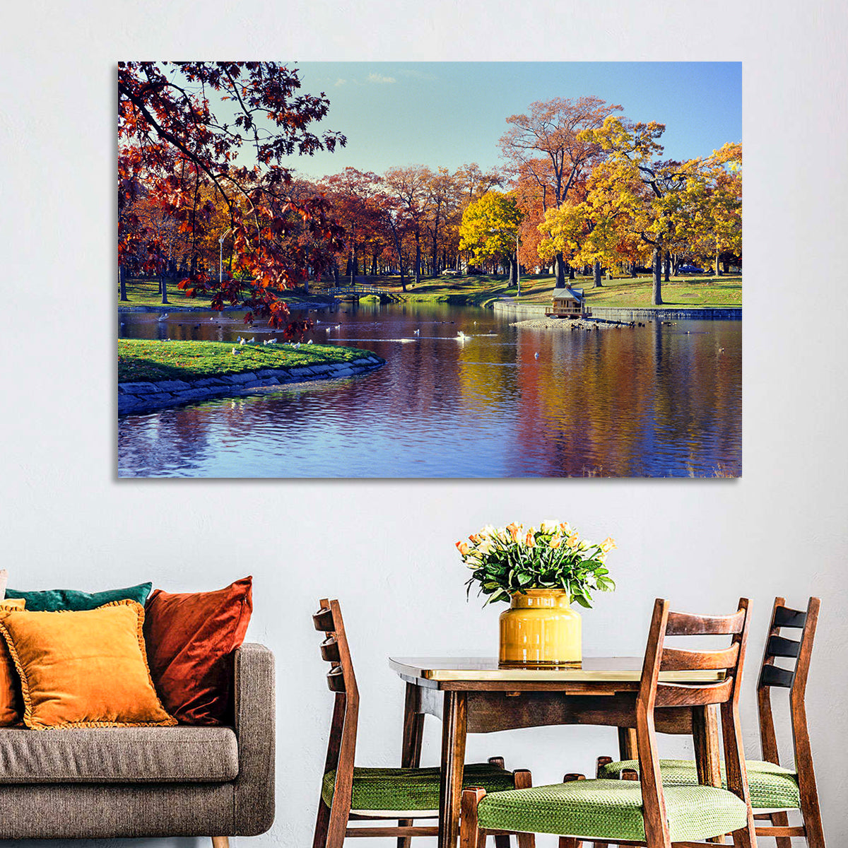 Deering Oaks Autumn Pond Wall Art