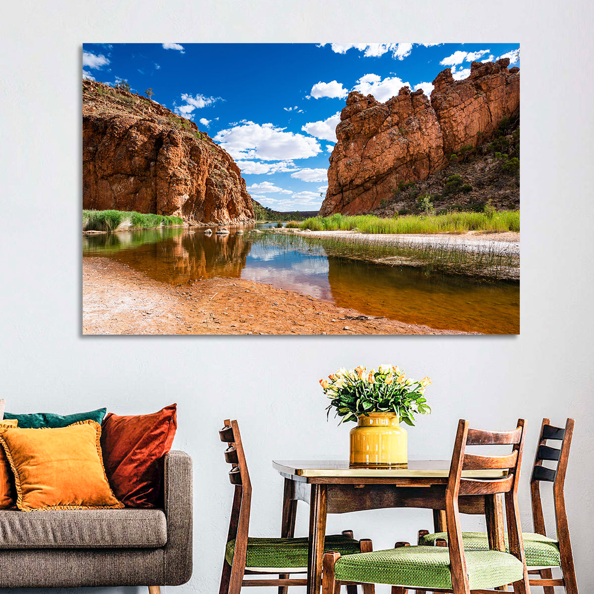Glen Helen Gorge Wall Art in a room, landscape