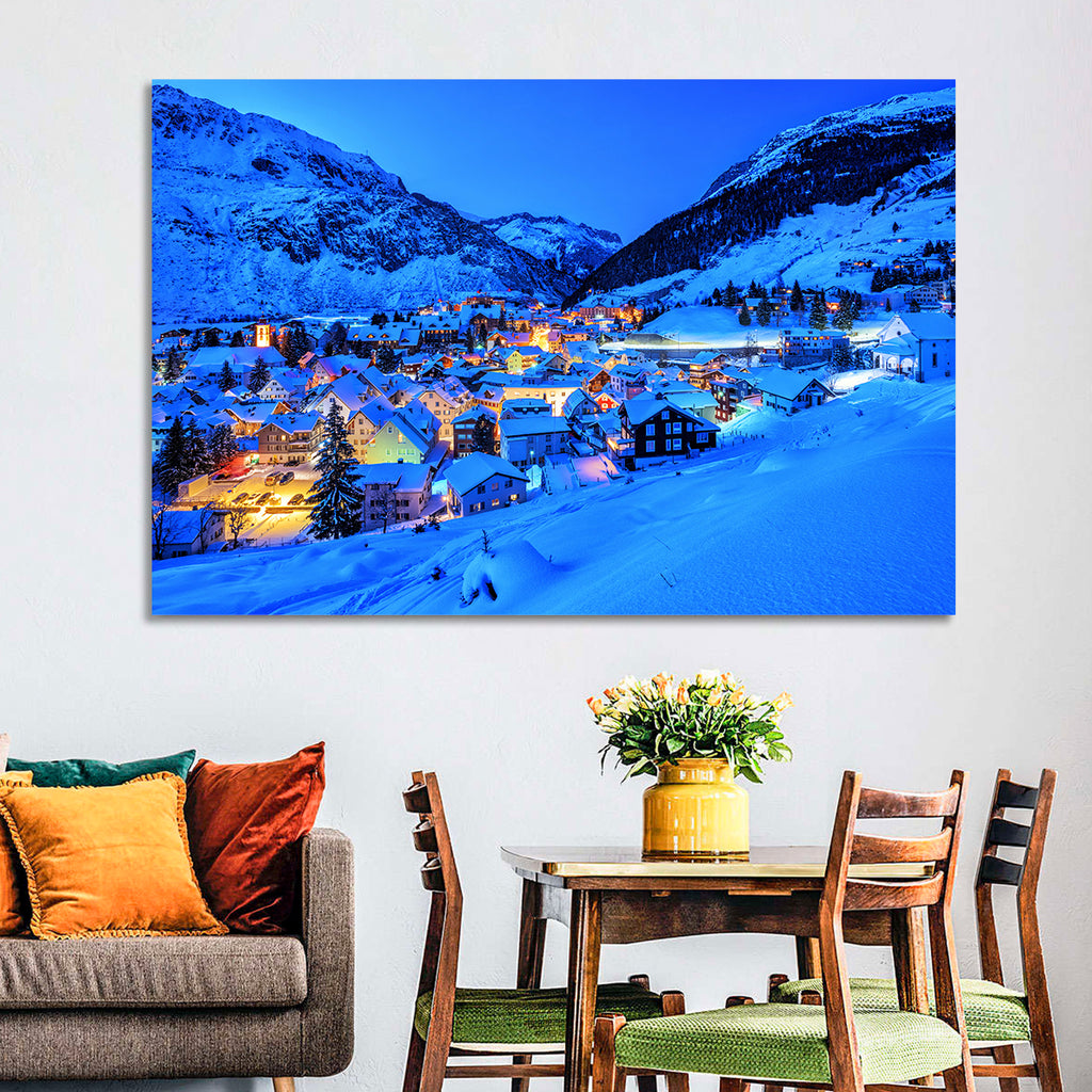 Andermatt Winter Village Wall Art