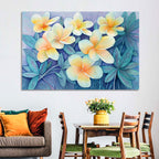 Watercolor Frangipani Cluster Wall Art