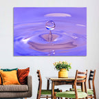 Purple Water Droplet Splash Wall Art