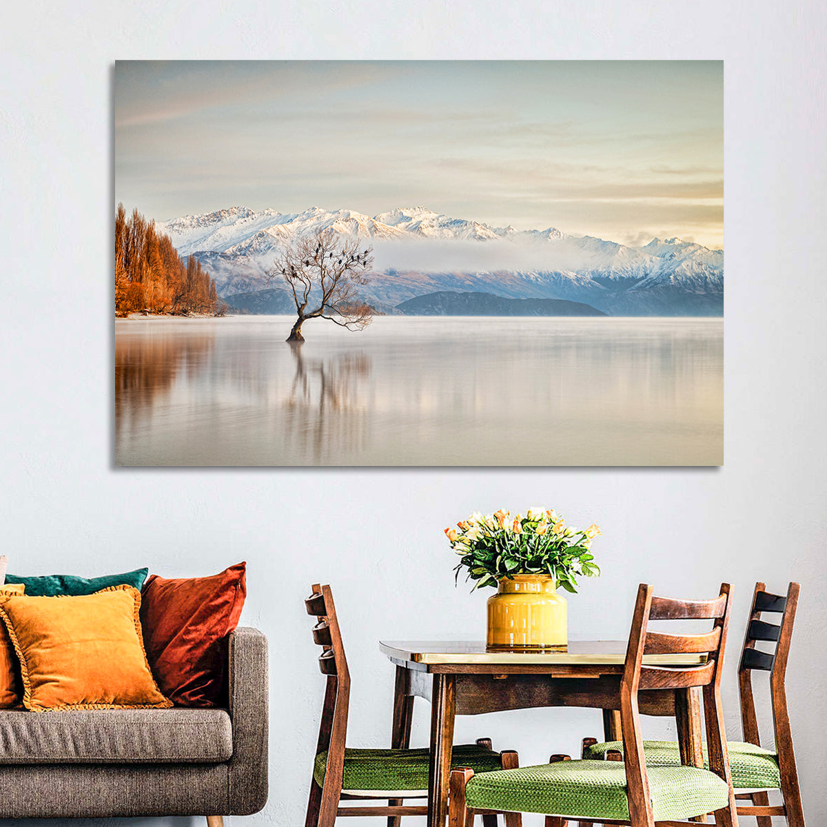 That Wanaka Tree, Lake Wanaka Wall Art in a room, landscape