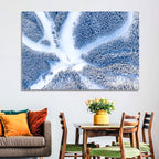 Birds-eye Ski Resort Landscape Wall Art