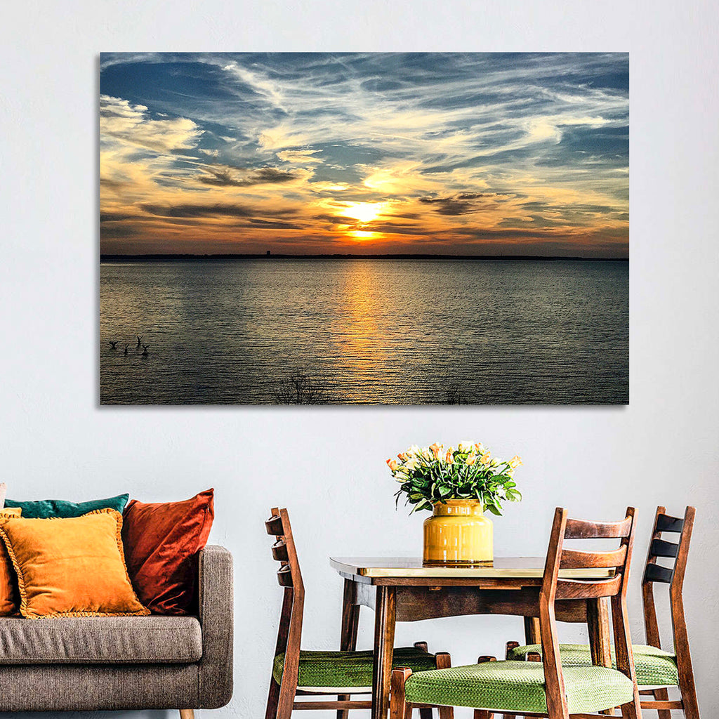Texoma Lake Sunset Wall Art