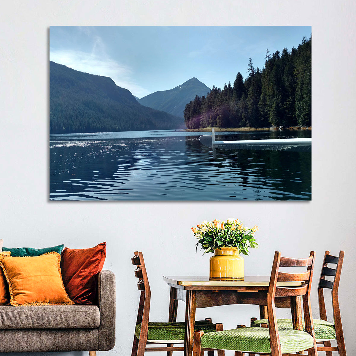 Tongass National Forest Seaplane View Wall Art in a room, landscape
