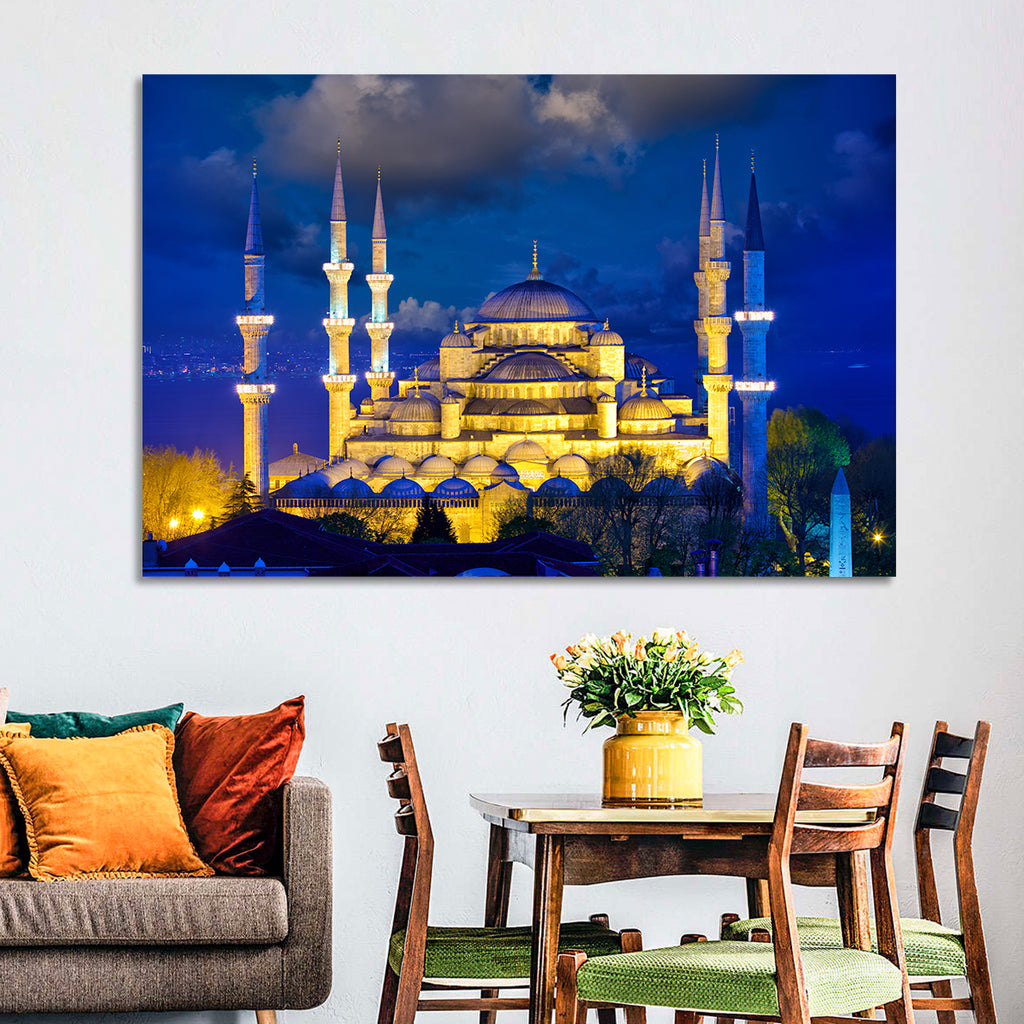 Sultanahmet Camii at Twilight Wall Art