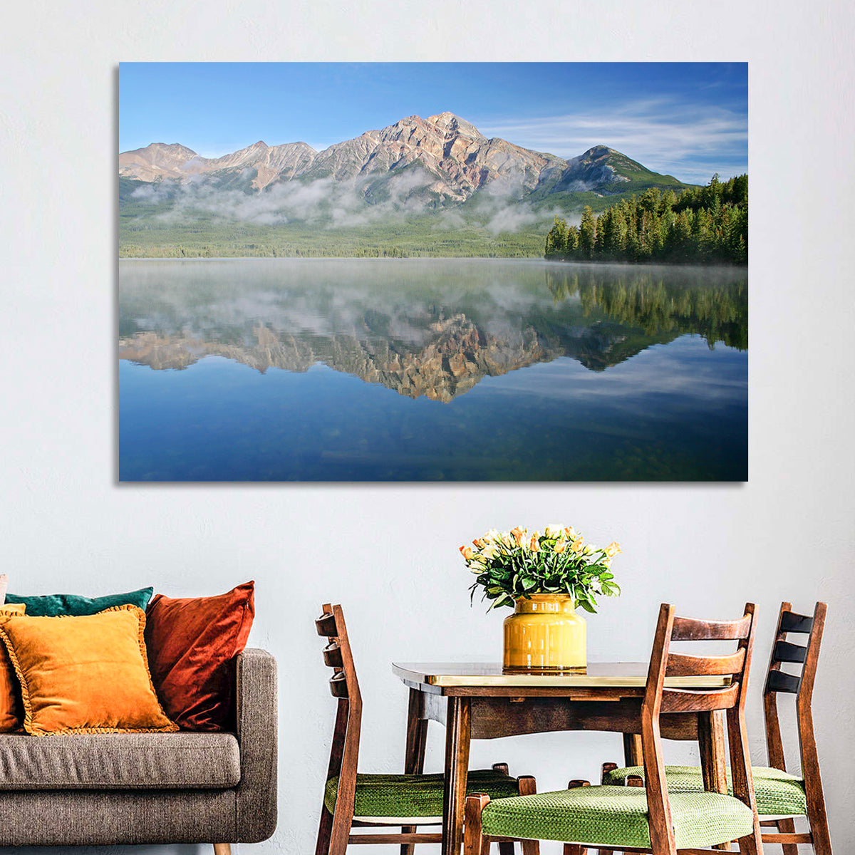 Pyramid Mountain Reflection Wall Art