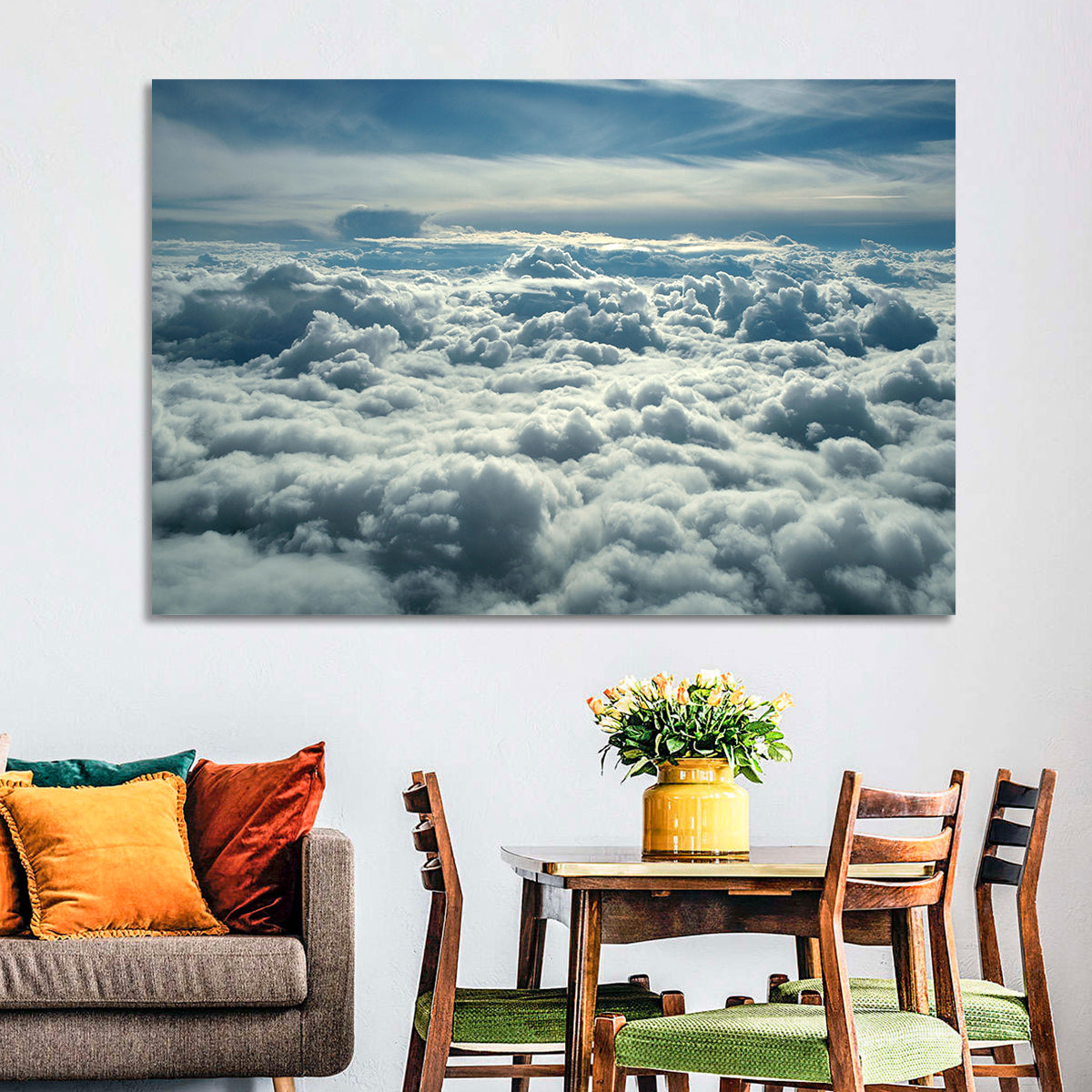 Aerial View Above Clouds Wall Art