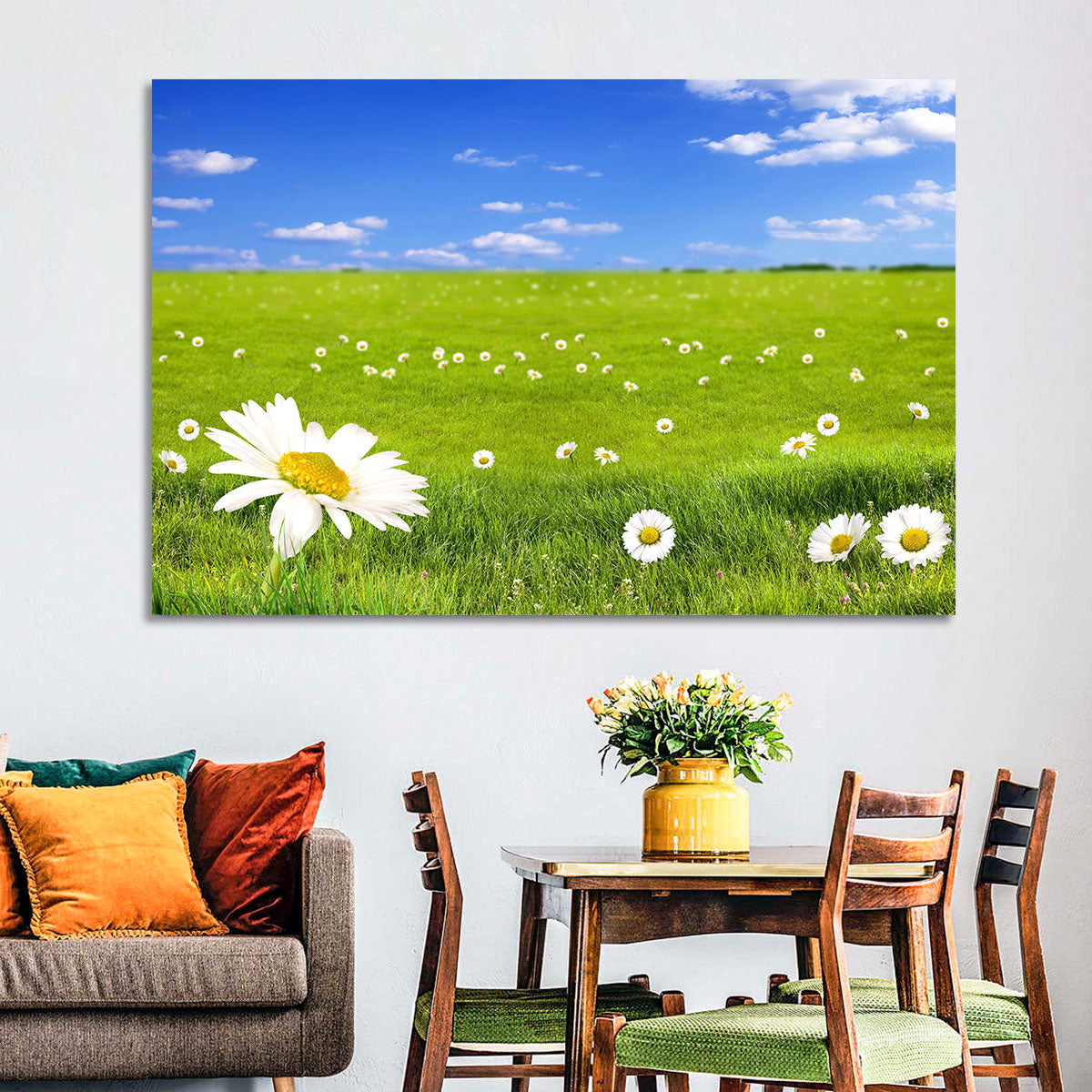 Spring Daisy Meadow Wall Art